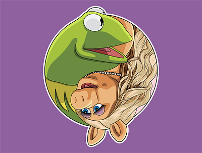 Muppet Balance dualism jim henson kermit the frog miss piggy muppets yinyang