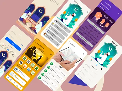 Muslim App graphic design ui