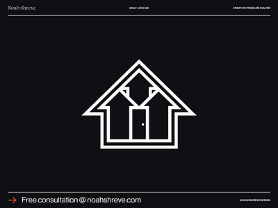 Daily Logo 028 house logo minimal real estate