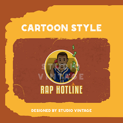 CUSTOM RAP HOTLINE design illustration logo retro vintage logo