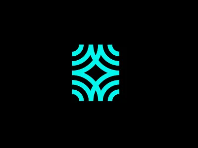 Sensing waves bold branding design geometric logo logodesign modern sensing technology waves