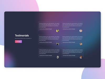 Testimonial black dark design testimonial ui web website
