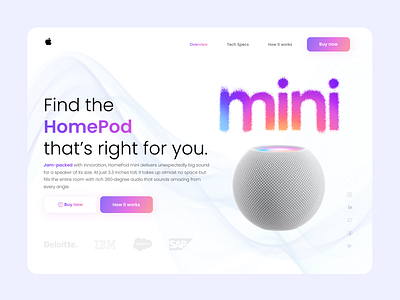 Apple HomePod - Web Design 🚀 3d animation app apple art branding design designing dribbble graphic design icons illustration logo motion graphics popular product design trending ui ux vector
