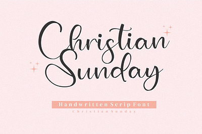 Christian Sunday - Handwritten Script Font branding casual design fashion handmade handwriting handwritten illustration logo script