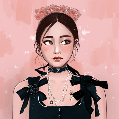 Jennie Blackpink Artwork illustration procreate vector