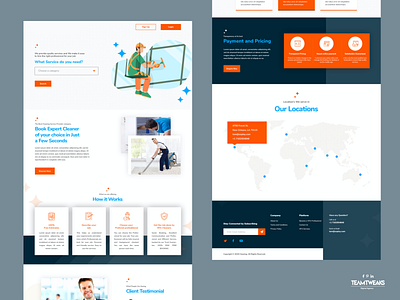 On demand booking landing page WordPress design appdesign branding deliveryapp design illustration landingpage logo ui vector webdesign wordpress development company