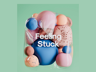 Feeling Stuck 3d 3dabstract 3dart colors daily ui graphic design illustration logo shapes ui design vector