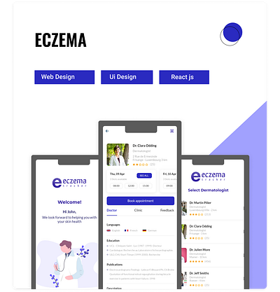 ECZEMA psd design skin website ui ux website