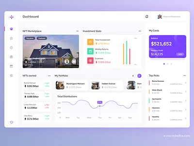 Real Estate Dashboard app branding cards color dashboard design illustration logo real estate typography ui ux website