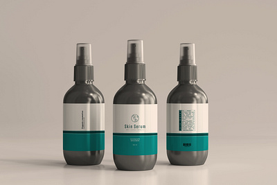 Skin Serum Cosmetic Label branding graphic design label