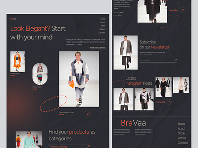 Fashion website: Landing Page 3d black website branding clean website cloth landing page color landing page e commerce fashion fashion fashion app fashion landing page fashion ui fashion ux fashion web fashion website graphic design landing page minimal website modern vintage fashion wardrobe