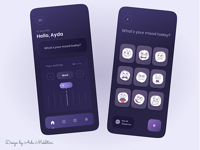 Mood app 3d app appdesign concept design icon mood ui ux web webdesign