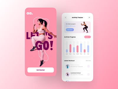 Fitness App - UI Design android app design fitness fitness app fitness app design illustration ios minimal mobile app mobile app design popular design ui ui design uiux uiux design uix design ux design workout workout ui