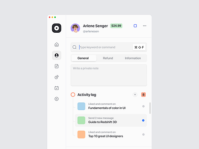 Collapsing Sidebar & Client Panel - Light + Dark animated animation app clean collapsing dark theme icon minimal minimal ui nav navigation side navigation sidebar sidebar icon ui ui design user interface ux ux design web design