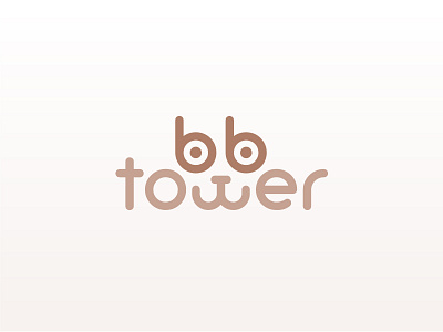bb pup b cute dog face letter logo mark pup puppy tower