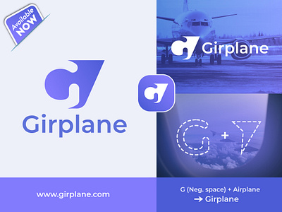 Modern G Letter Travel Operator Logo fly letter g modern g tourism logo vacation