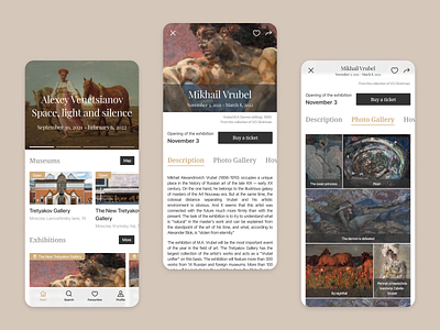 "Tretyakov Gallery" App Concept app design mobile app mobileapp ui ux