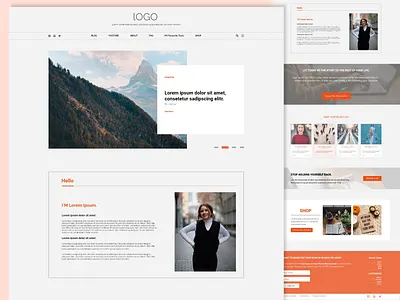 Blog Site UI adobe xd blog blog site branding design desktop design graphic design illustration logo ui ux vector