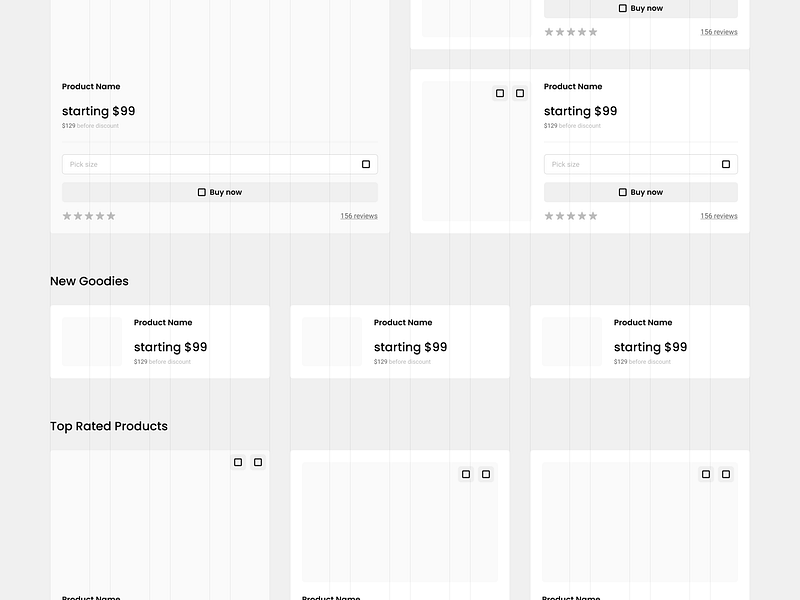 eCommerce - Product - Explorations button buy card component concept ecommerce exploration figma image interface product product card store ui