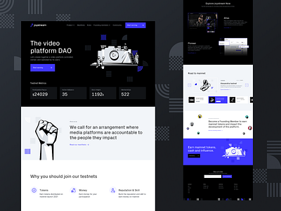 Joystream landing page update antic brand joystream pattern platform ui ux video youtube