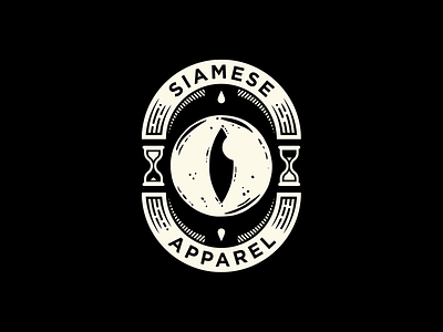 SIAMESE apparel - Pocket logo apparel banner brand branding brandmark cat cat eye clothing creative dark death eye goth gothic hourglass lifestyle brand logo logo design tshirt vector