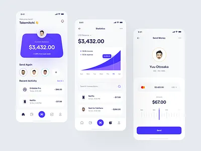 Payoo 🤑 - Mobile App bank app banking app clean finance finance app financial financial app mobile app ui ux wallet wallet app