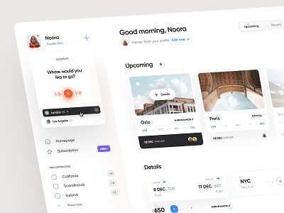 Travel App Dashboard app booking dashboard design flights golo interface minimal navigation travel trip ui ui design uiux ux ux design web web app web design website