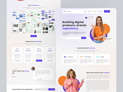 Freelancer Portfolio Website branding design graphic design landing design landing page layout portfolio design portfolio site portfolio template portfolio website ui ui design uidesign uiux