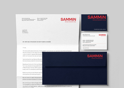 Sammin Engineering Stationery brand identity branding branding agency branding and identity branding design business card design engineer logo graphic design identity ireland irish letterhead logo logo design logotype logotype design redesign stationery visual identity