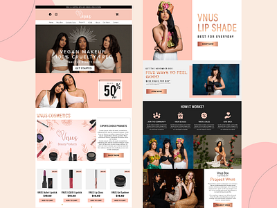 Beauty & Cosmetics Website UI Design app art beauty beauty website branding buy makeup design graphic design makeup website minimal ui ux