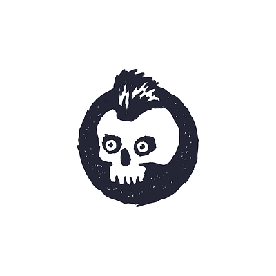 Mohawk Skull Logo buy draw drawing drawn eye face for sale grainy grunge halloween head logo logos logotype modern mohawk sale sales skull skulls