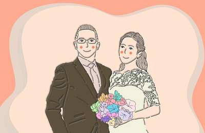 Portrait - My big bro's Wedding design illustration portrait wedding