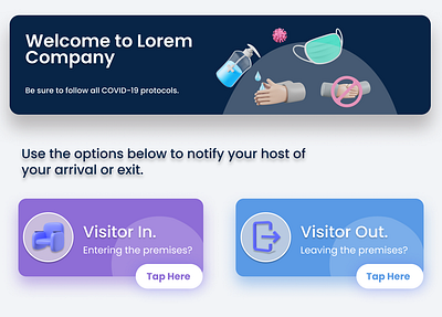 Visitor Logbook Application 3d ui