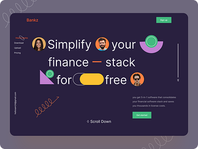 Financial Service - Website Design dark version banking banking app banking header branding financial header financial service header home page design latest money new popular popular financial header saas ui ui ux design ux wallet website website header