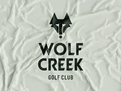 Wolf Creek Golf Club animal ball brand club creek flag forrest golf green head logo negative pine sports symbol timber tree wolf