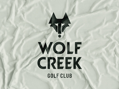 Wolf Creek Golf Club animal ball brand club creek flag forrest golf green head logo negative pine sports symbol timber tree wolf