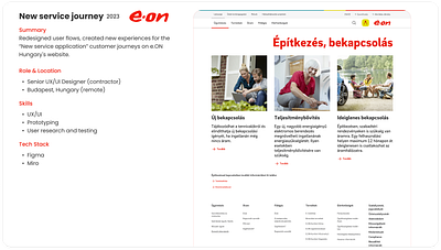 e.ON Hungary design ui ux web