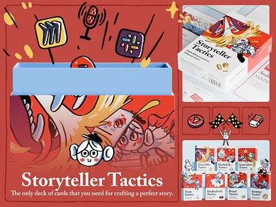 Pip Decks® - Storyteller Tactics Product Visuals brand branding card character deck design graphic design icons identity illustration logo packaging pip decks product