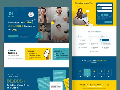 PMP | Sales Funnel Landing Page branding click funnel creative funnel interface landing page landing page design lead genration page leadspage master creationz modern project management sales funnel sales page squ ui website design