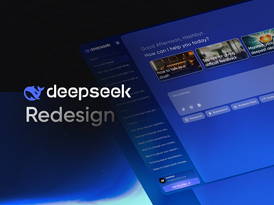 Deepseek AI Assistant: UI/UX Redesign ✨ ai chat aiux b2bdesign b2cdesign chat chat ai chat gpt darkmodeui dashboarddesign data visualization deepseek deepseekai minimaldesign productdesign prototyping saasdesign uidesign uiuxdesign uxdesign webappdesign