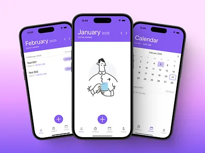 Minimalistic Time logging app for freelancers ai coding app app design cursor swiftui ui