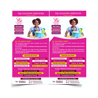 Cleaning Agent Flyer Design cleaning service graphic design marketing design social media design