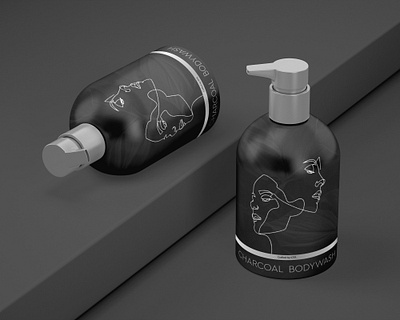 Wash away your troubles with some bubbles! #bodywashpackaging bodywash packaging branding charcoal bodywash creative art creative packaging design graphic design outline packaging packaging art