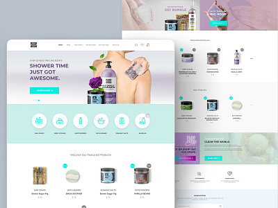 Website Cosmetics & Beauty beauty website cosmetics beauty shopping store online ui ux website