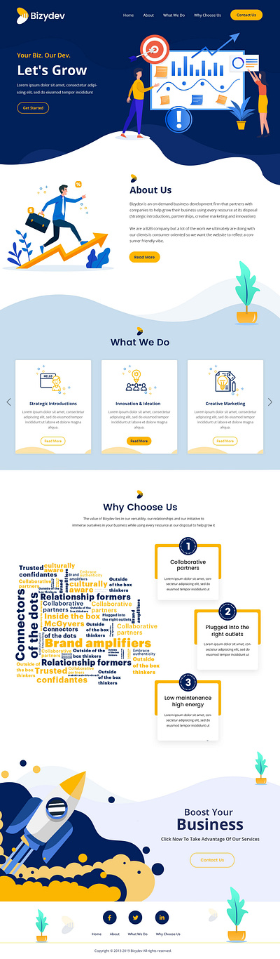 Bizydev design illustration ui ux