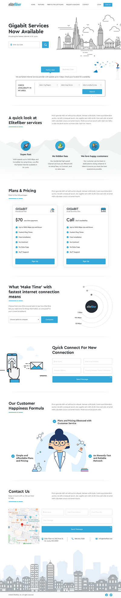 Elite Fiber design illustration ui ux