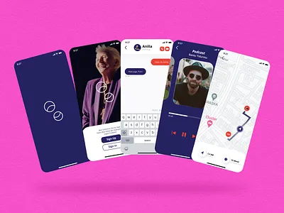 Mental Health Mobile Design APP (HILFE) app blue dark design mental health mobile app mobile design app ui uiux