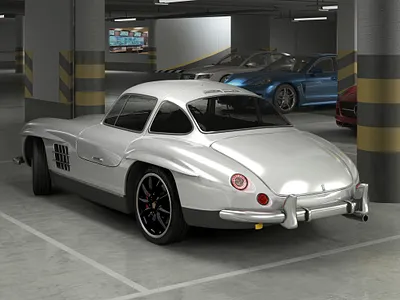 Underground Parking 2d 3d art branding design environment games illustration ui