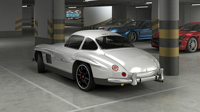 Underground Parking 2d 3d art branding design environment games illustration ui