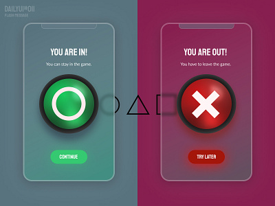 DailyUI #011 - Flash Message app dailyui dailyui011 dailyuichallenge design figma gameart round6 ui uidesign ux
